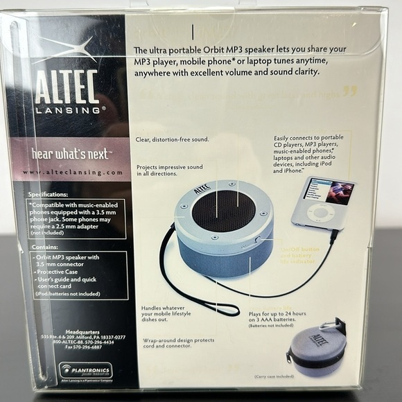 Altec Lansing Orbit MP3 iM237 Mighty Little Speaker Amazing Clarity and Depth - Picture 6 of 9